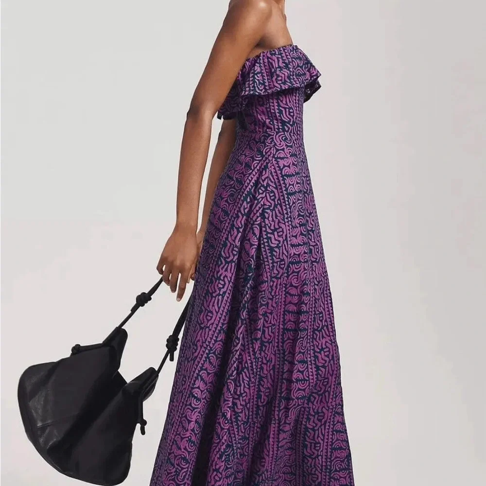 Anthropologie Kahindo Strapless Ruffled Maxi Dress $448 - Picture 7 of 9